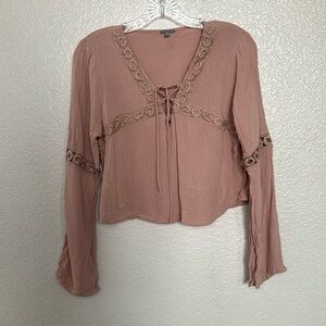 Charlotte Russe Y2K Pink Cropped Top Size M